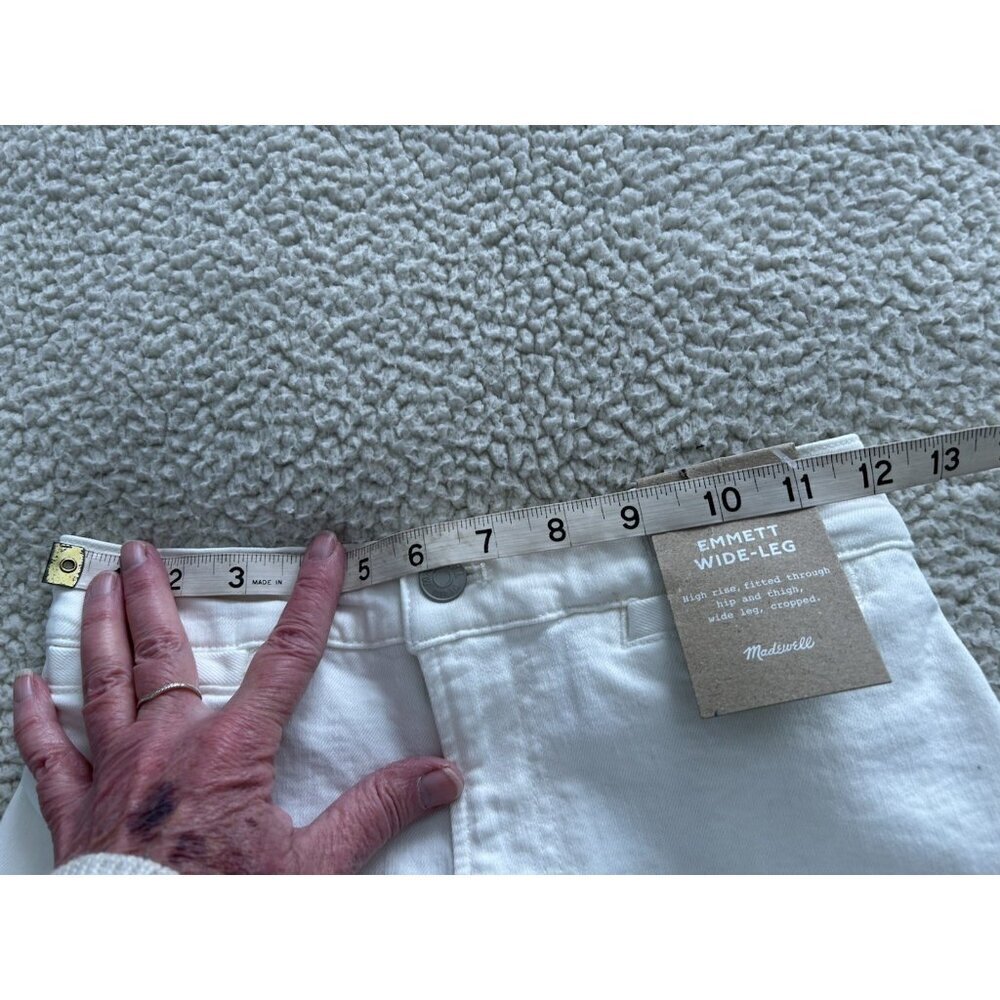 Madewell Emmett Wide-Leg Crop Jean High Rise Welt Pocket Vintage Canvas Size 23 - Picture 14 of 16